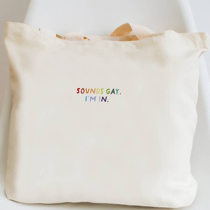 Petitrue Embroidered Pride Minimalist Tote Bag