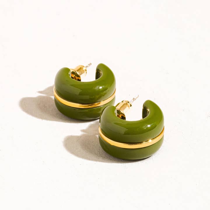 Flanerie by MAIQ Arlo 18K Gold Small C Hoop Earring by Flanerie by MAIQ