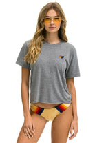 Aviator Nation Basic Boyfriend Tee Heather Grey