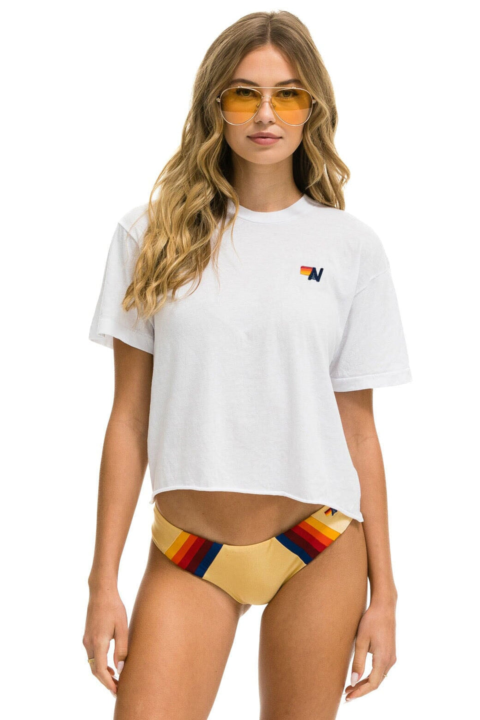 Aviator Nation Basic Boyfriend Tee White