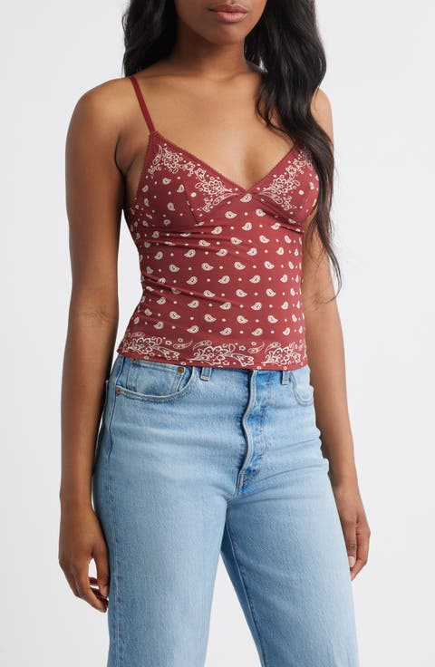 BDG Je T'Aime Cami in Red Bandana