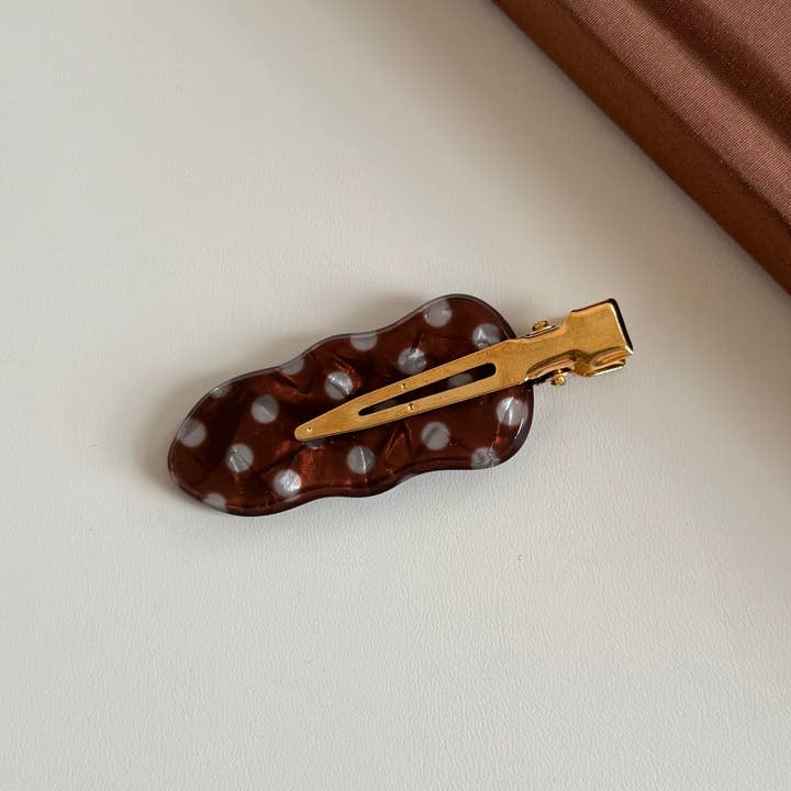 Dipped Shop Simple Polka Dots Acetate Hair Clip 5 by Dipped Shop