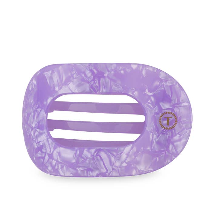 TELETIES Flat Round Hair Clip | Large Lavender