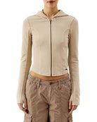 BDG Fran Panelled Hoodie Ivory