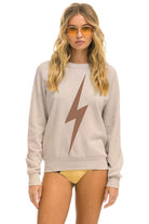 Aviator Nation Bolt Crew Sweatshirt - Sand Mocha