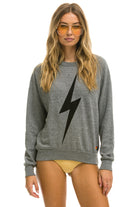 Aviator Nation Bolt Crew Sweatshirt Heather Grey