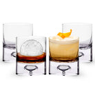 Lemonsoda Crystal Bubble Heavy Base Whiskey Glass Tumbler - 9 oz (Set of 4) by Lemonsoda