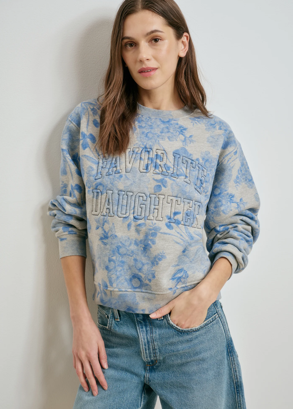 Favorite Daughter The Favorite Classic Embossed Sweatshirt
