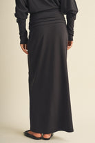 Mustard Seed Ruched Waistband Jersey Knit Skirt by Mustard Seed