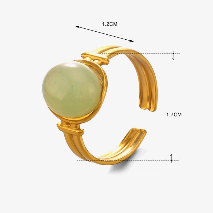 JOSSLYN by Wall to Wall 18K Stainless Steel Tarnish Free Stone Ring | 40R121 by JOSSLYN by Wall to Wall