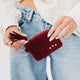 Pretty Simple Suede Paris Card Wallet Burgundy