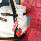 Solar Eclipse Hand-Painted Strawberry Bag Charm + Keychain by Solar Eclipse