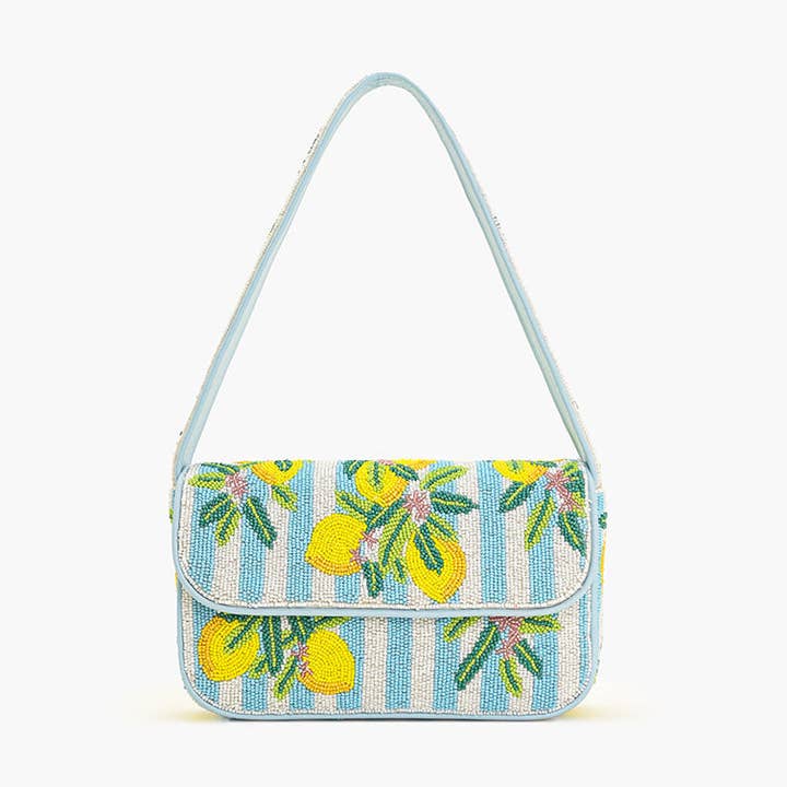 America & Beyond Limoncello Stripe Shoulder Bag