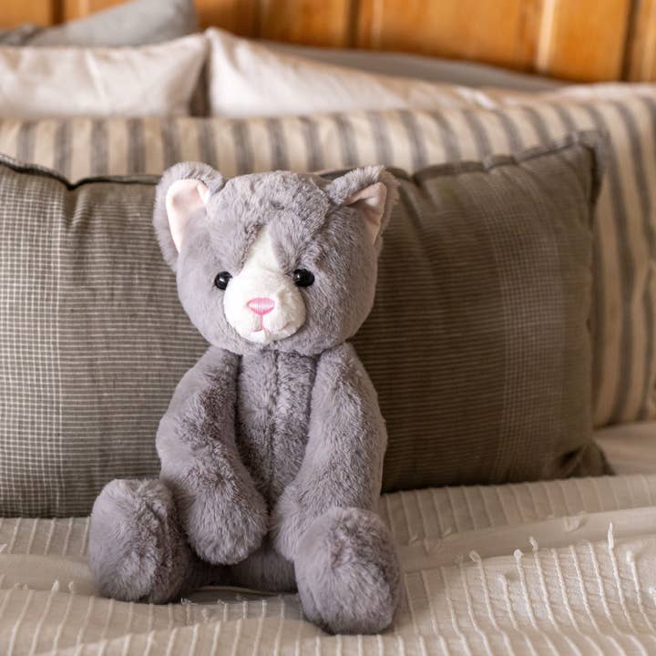 World's Softest Lushee 16 Inch - Karing Kitten Gry Plush Toy by Beverly Hills Teddy Bear Company