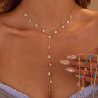 JOSSLYN by Wall to Wall 18K Stainless Steel Tarnish Free Y Necklace | 40NK9679