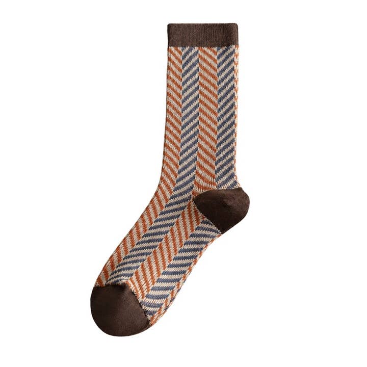 Dipped Shop Retro Geometric Jacquard Crew Socks by Dipped Shop