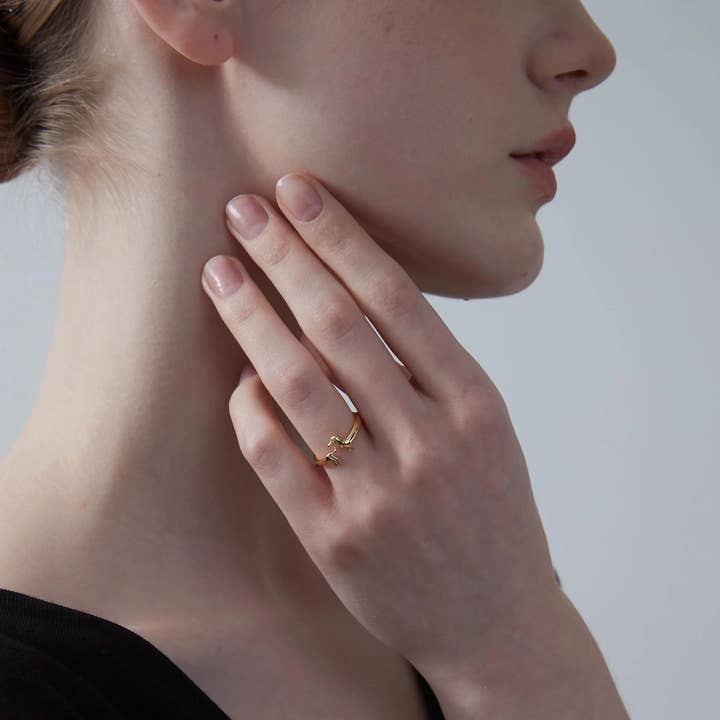 Perimade & Co Dachshund Dog Stacking Band Ring by Perimade & Co