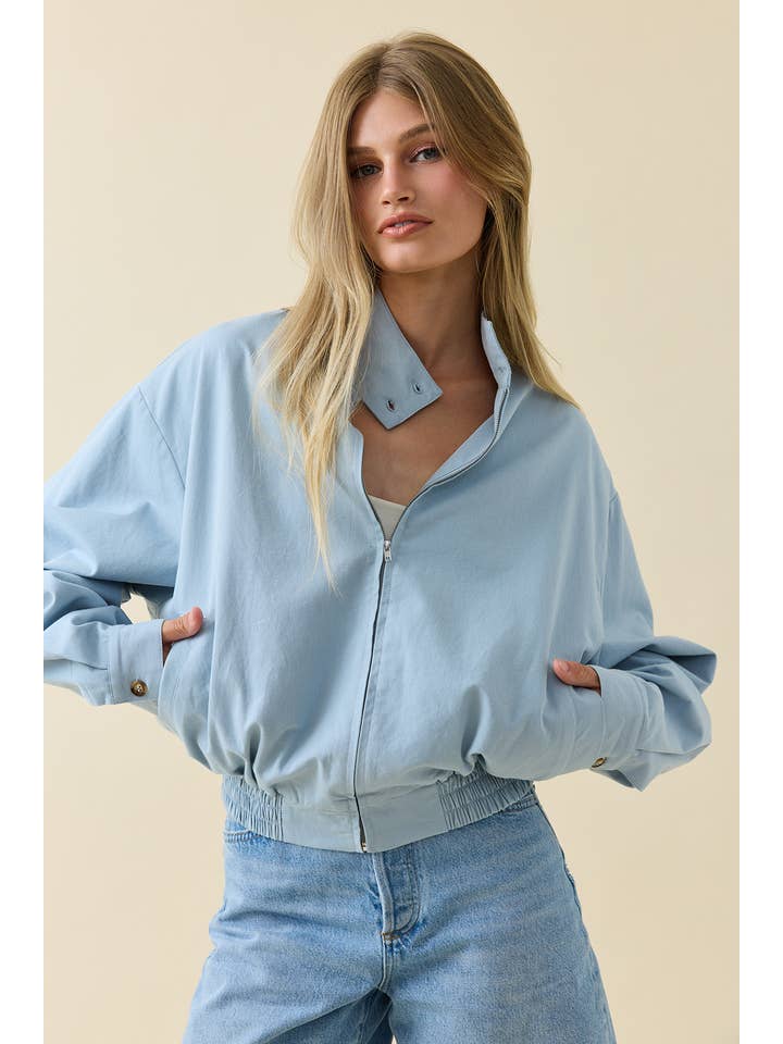 Raisonnel Minimal Stand Collar Zip Jacket