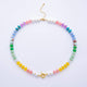 Aim Eternal 18K Gold Filled Colorful Candy Gemstone Rondelle Bead Chain Necklace 17.5 Inch with Extender by Aim Eternal