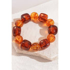 JOSSLYN by Wall to Wall Color-Block Cube Circle Stretch Cord Bracelet | 40B5197
