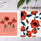 Cate Paper Co. Red Poppies Paint-By-Numbers Kit