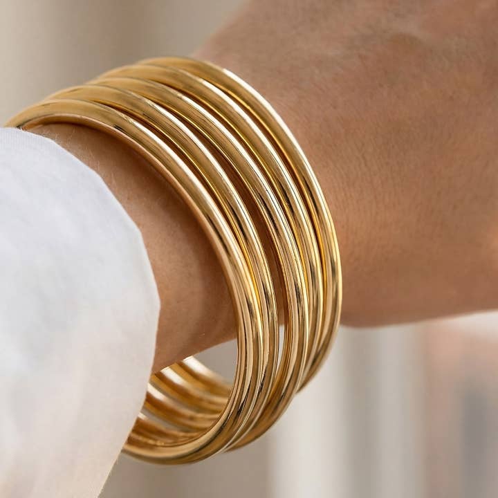 Anarchy Street 5Pc Metallic Bangle Bracelet Set