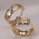 JOSSLYN by Wall to Wall Brass Mini Huggie Heart Hoop Earrings | 80E2515