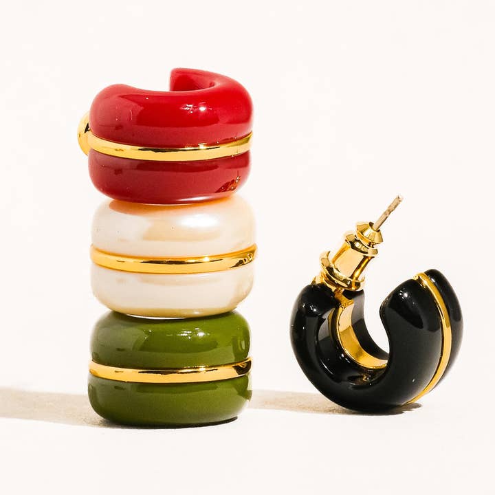 Flanerie by MAIQ Arlo 18K Gold Small C Hoop Earring by Flanerie by MAIQ