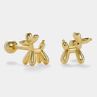 Perimade & Co Balloon Dog Ball End Stud Earrings by Perimade & Co