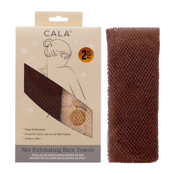 PINEAPPLE Beauty Cala 69493 Nude 2 Pcs Exfoliating Bath Long Towels