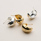 Lilla Haven 18K Gold Dipped Chunky Hammered Hoops