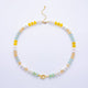 Aim Eternal 18K Gold Filled Colorful Candy Gemstone Rondelle Bead Chain Necklace 17.5 Inch with Extender by Aim Eternal