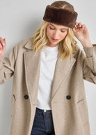 Alice & Wonder Mad Hatter Faux Fur Headband - Chocolate