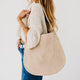 Pretty Simple Rosalie Rivet Suede Hobo Bag by Pretty Simple