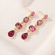JOSSLYN by Wall to Wall 4 Tier Drop Layer Rhinestone Earrings | 40E527 by JOSSLYN by Wall to Wall