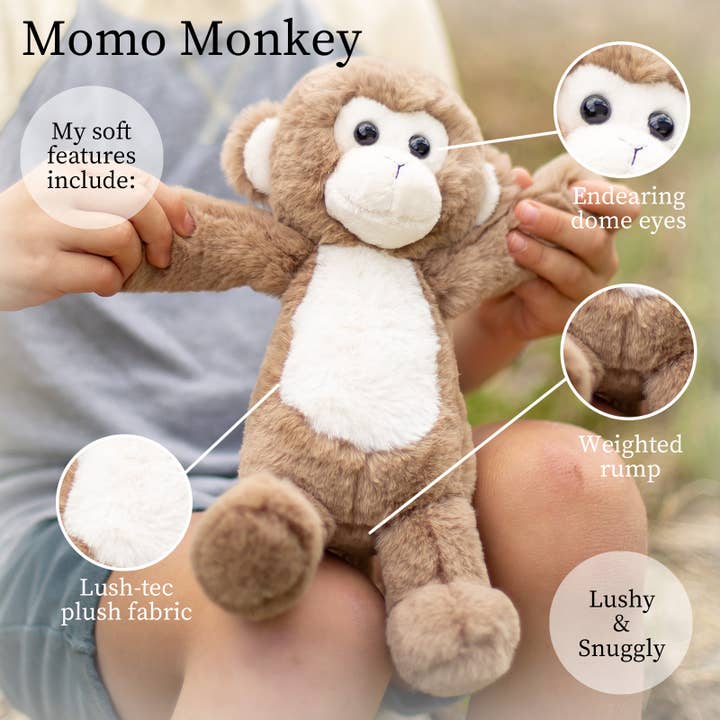 World Softest Plush Lushee 10 in - Momo Monkey by Beverly Hills Teddy Bear Company