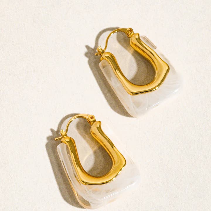 Flanerie by MAIQ Talia 18K Gold U-Shaped Boho Hoop Earring by Flanerie by MAIQ