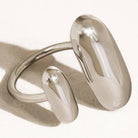 Flanerie by MAIQ Roxy Modern Silver Open Statement Ring