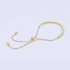 Aim Eternal Adjustable Gold Filled Bracelet Half Semi Rubber Stopper Bolo Beaded Bracelet