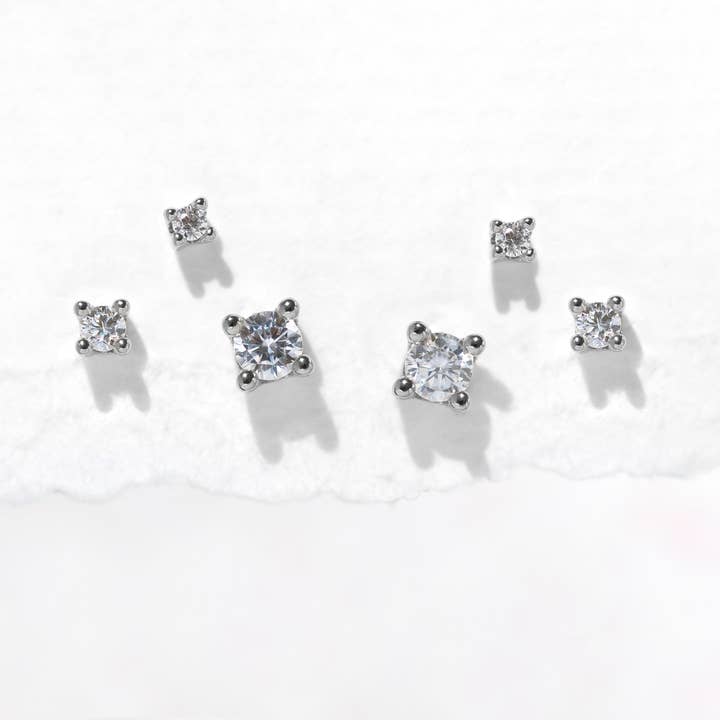 Girls Crew Classic Radiance Earring Set Silver