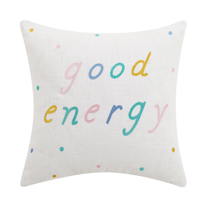 Peking Handicraft Good Energy Embroidered Pillow