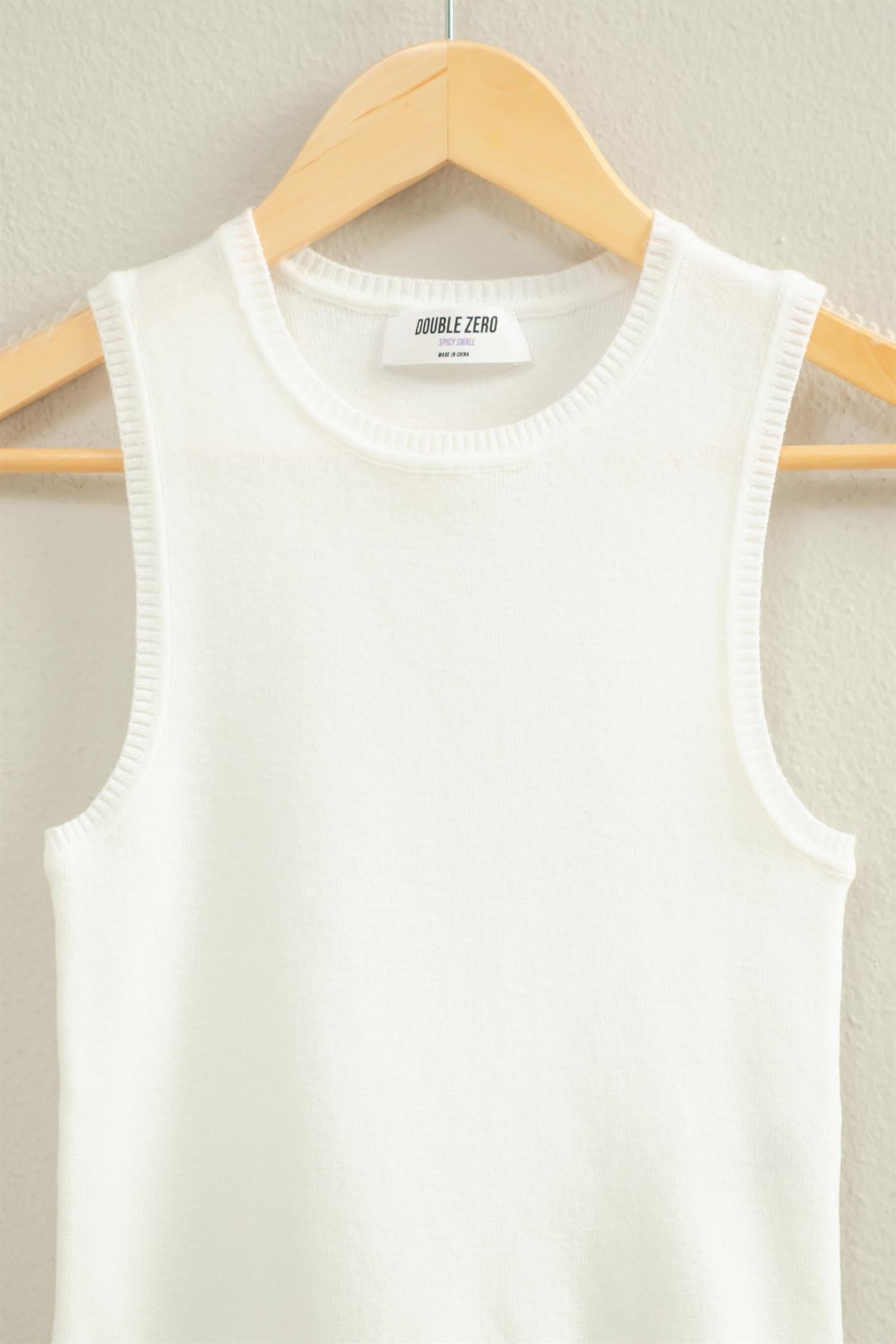 GOLDEN Mirabeau Cropped Tank Knit Top