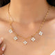 JOSSLYN by Wall to Wall Crystal Quatrefoil Clover Station Necklace by JOSSLYN by Wall to Wall