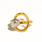 Flanerie by MAIQ Sibylle 18K Gold Non-Tarnish Two Tone Round Ring by Flanerie by MAIQ