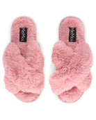 Infinity Classics International Inc Beverly Faux Fur Open Toe Plush Slipper Mauve