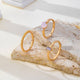 JOSSLYN by Wall to Wall Milky Pink Opal Baguette Heart 3-Piece Ring Set | 80R300 by JOSSLYN by Wall to Wall