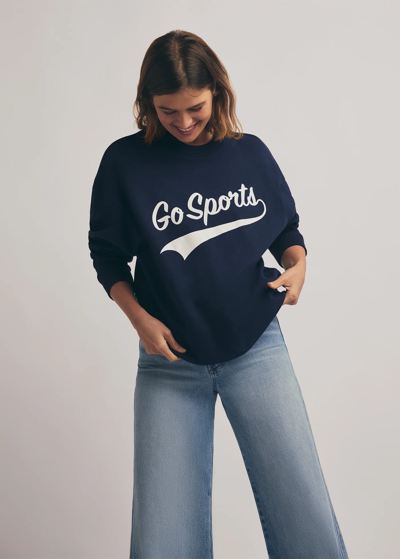 Favorite Daughter Go Sports Sweatshirt Navy 