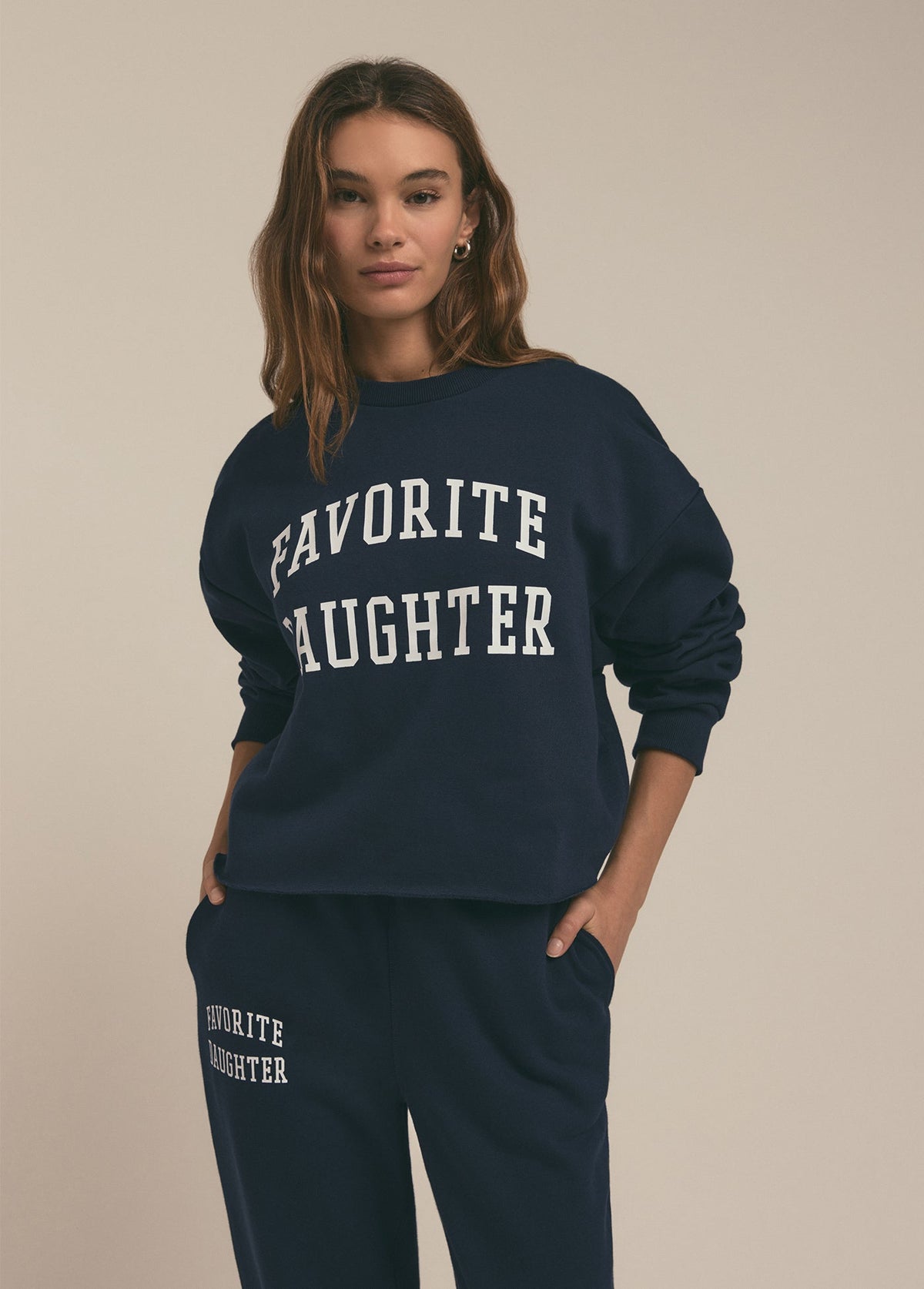 Favorite Daughter The Cropped Collegiate Sweatshirt by Favorite Daughter