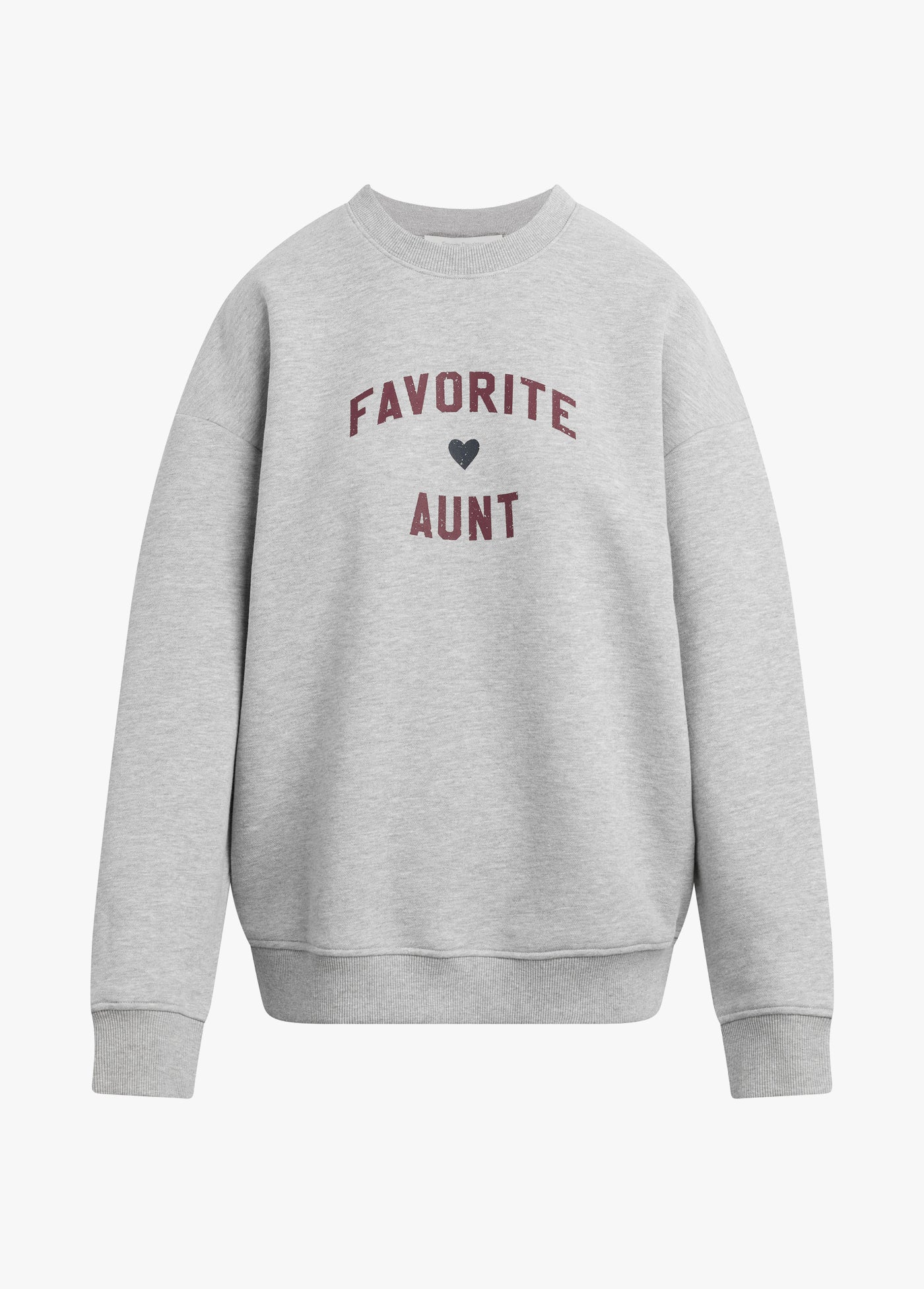 Favorite Daughter - The Favorite Aunt Sweatshirt Heather Grey Burgundy