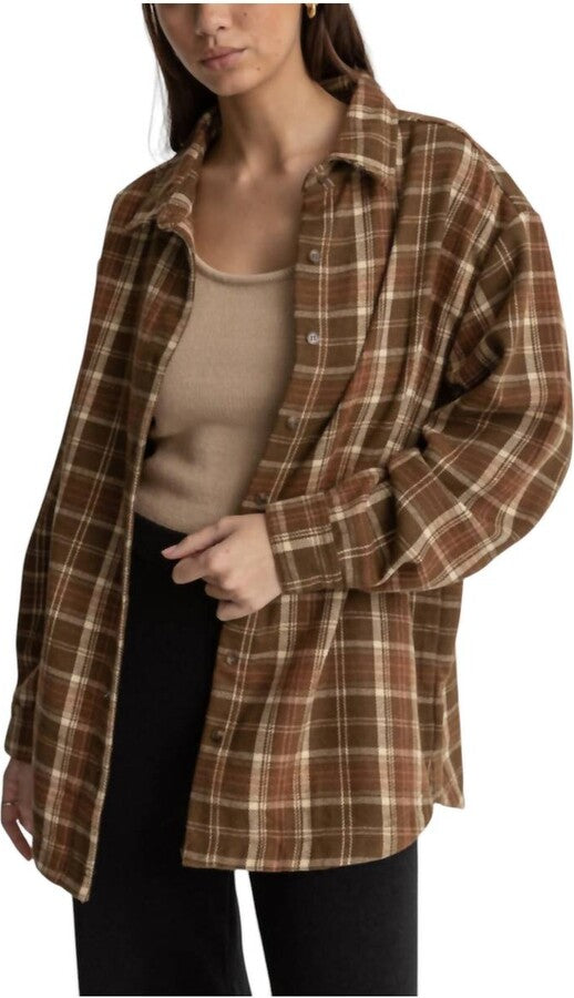 Rhythm Flannel Oversized Shirt – Golden